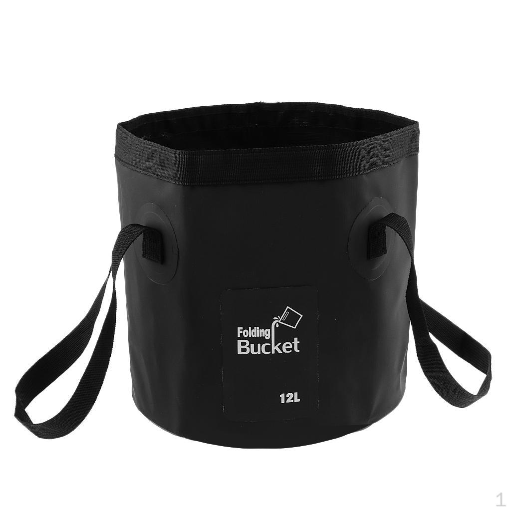 

Складное ведро - портативный складной мешок для раковины, контейнер для воды для рыбалки на открытом воздухе, кемпинга 12L_#A Black12L