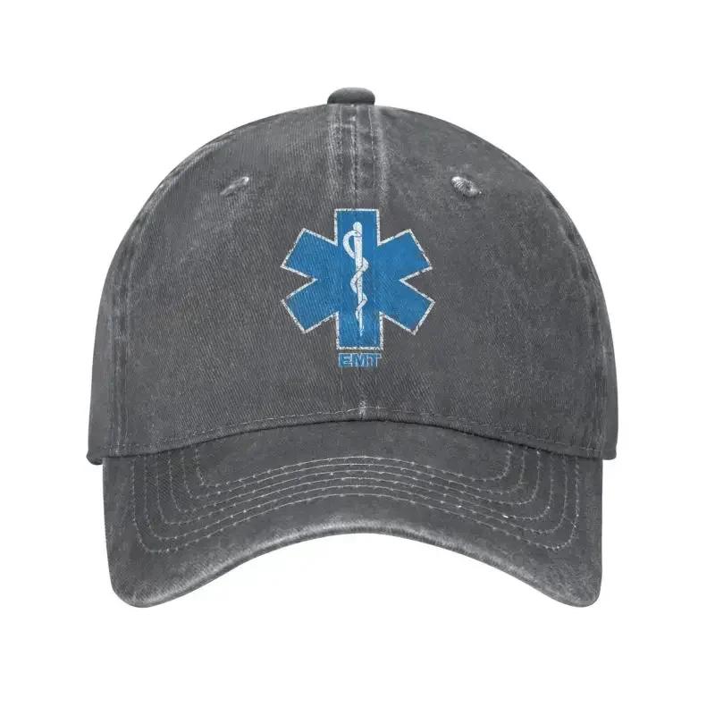 

Модная хлопковая бейсболка унисекс Emt Star Of Life для взрослых, фельдшера, скорой помощи, регулируемая шляпа для папы, женская унисекс, хип-хоп Adjustable Cap& 8Y