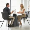 Set of 2 modern design and padded dining chairs for living room, dining room, bedroom, black