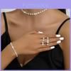 Jewelry Set With Water Drill For Bridal Wedding Gift With Geometric Design For Women