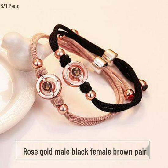 Couple's Smart Long-Distance Vibration Bracelets - High-End Interactive Pair for Remote Connection