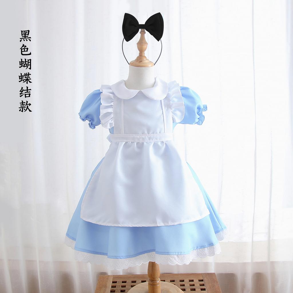 Children's Clothing Blue Alice Maid Clothing Girls Stage Performance Clothing Lolita Performance Clothing Dress