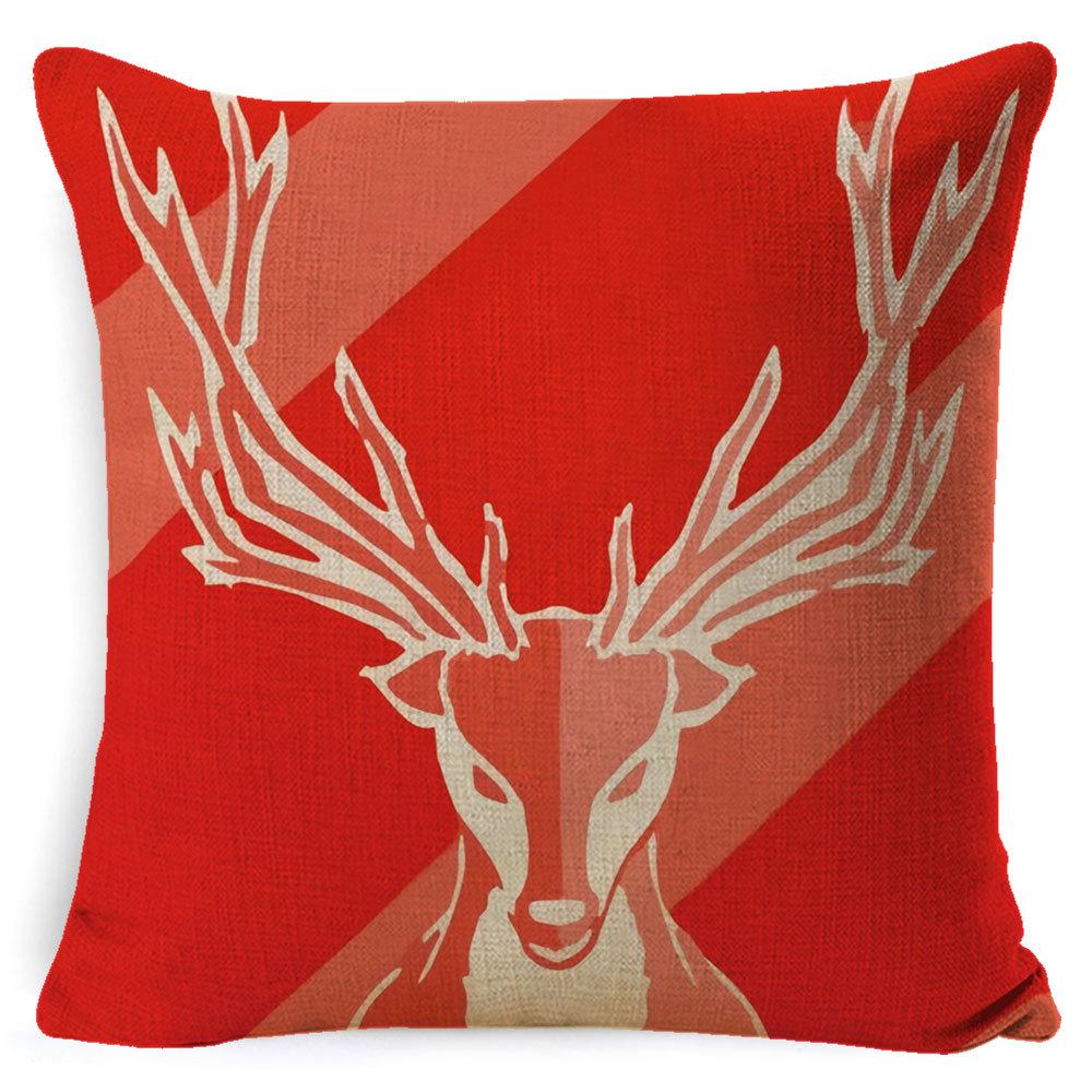 Christmas Pillowcase Gray and White Plaid Office Lumbar Support Home Bedside Cushion Car Neck Cushion