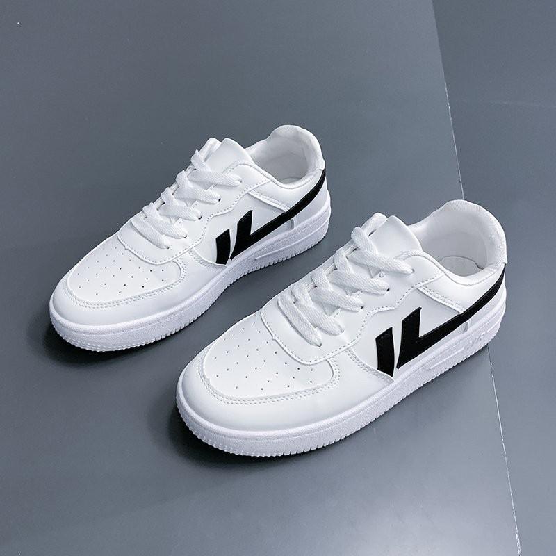 Little White Shoes Children Spring and Autumn Platform Ins Tide Striped Versatile Board Shoes