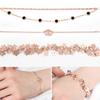 14Kgp Rose Gold Fashion Heart Flower Chain Bracelet (Choose 1 of 3) Birthday Gift Bracelet, Chain Bracelet, Bold Bracelet