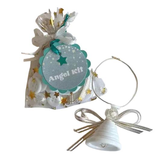 DIY Christmas Button Ornament Making Set Stacked Button Craft Kits Christmas Tree/Santa/Snowman/Angel Hanging Decoration