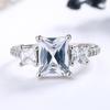 Women's Gold-plated Clear Zircon Ring Elegant Luxury Crystal Zircon Ring