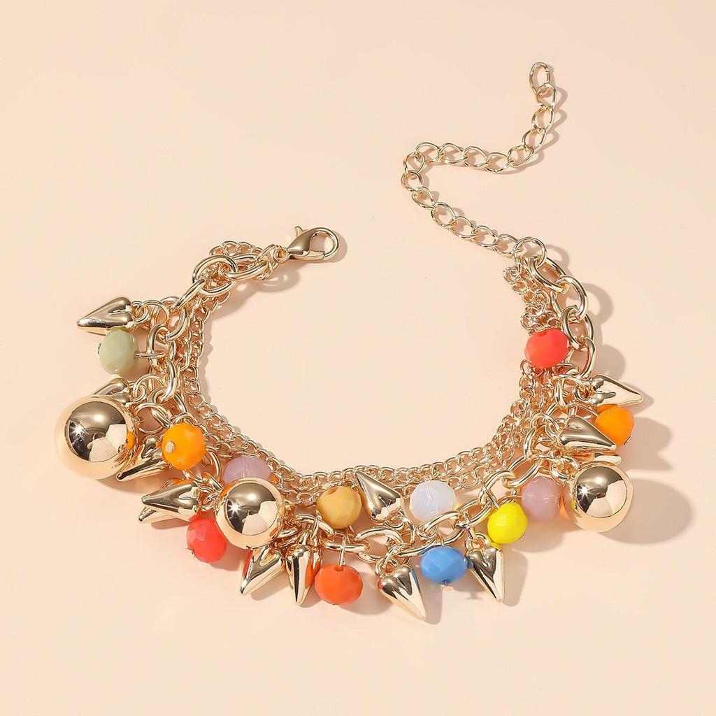 Bohemian Multicolor Glass Beaded Bracelet for Women