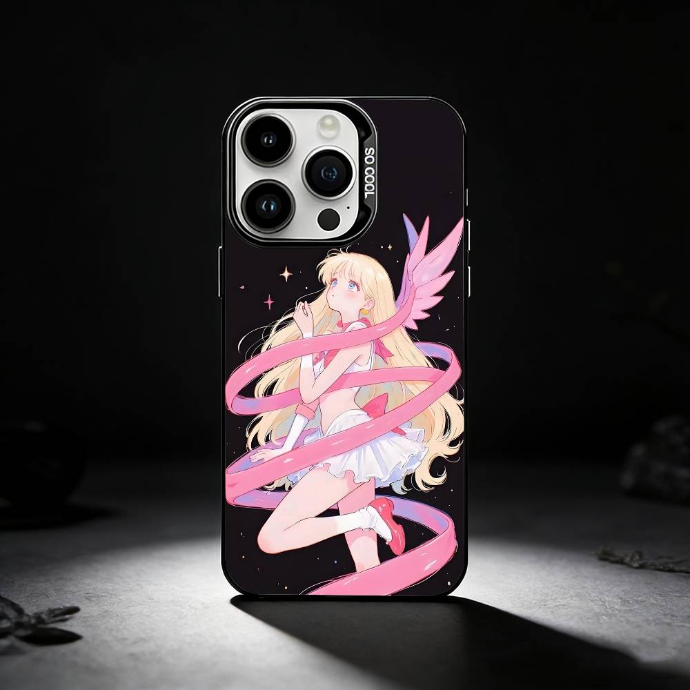 S-Sailor Moon Anime Phone Case For iPhone 17,16,15,14,13,12,11 Plus,Pro Max,XS,Colored silver phone case