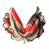 Women Faux Pearl Ruffled Square Scarf Fashion Multi-use Lace Hair Band Gift