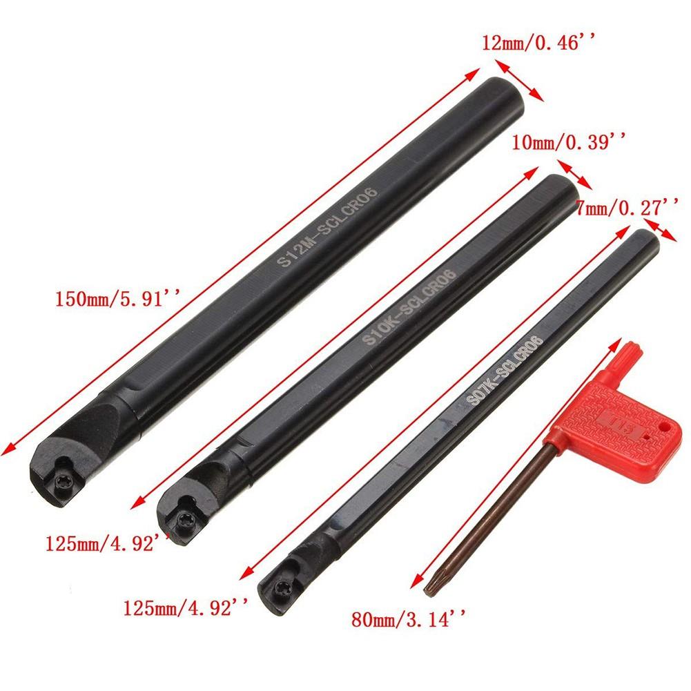 S07K/S10K/S12M-SCLCR06 Metal Lathe Tools Boring Bar + CCMT0602 Carbide Rts