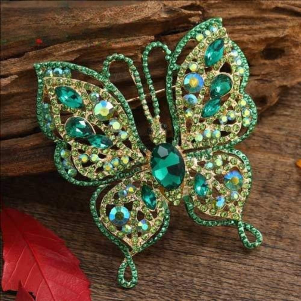 Vintage Exquisite Women s Men s Fashion Simple Hollow Out Butterfly Brooch Creative Colorful Palace Baroque Style Butterfly Pins