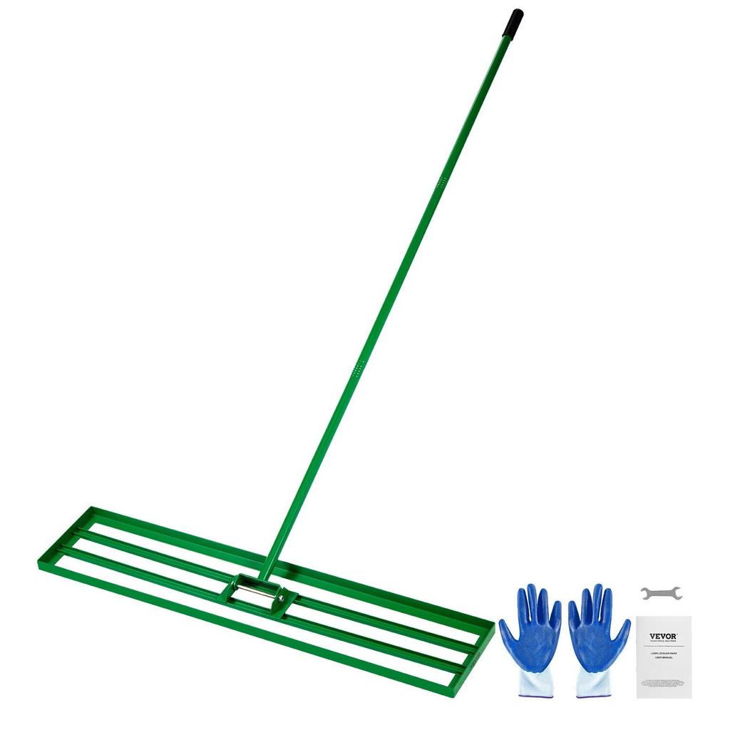 Lawn Leveling Rake, 48"x10" Level Lawn Tool, Heavy-duty Lawn Leveler with 78" Steel Extended Handle, Yard Leveling Rake Suit for Garden, Golf Lawn,