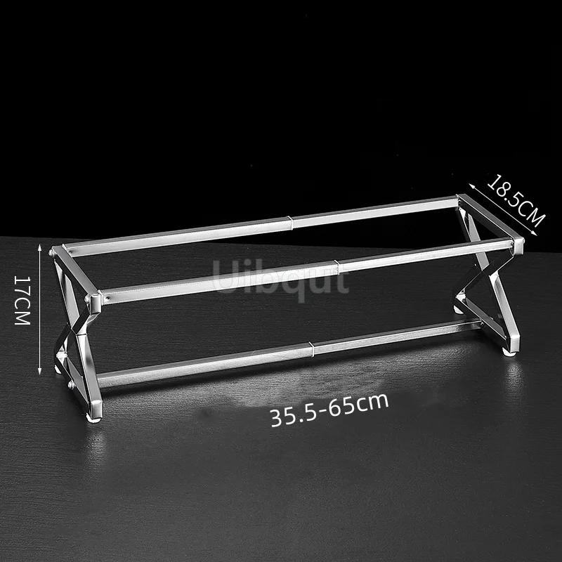 GN pan rack Retractable Seasoning Holder Bracket Stainless Steel Spice Rack Kitchen Seasoning Container Box Holder tray basin