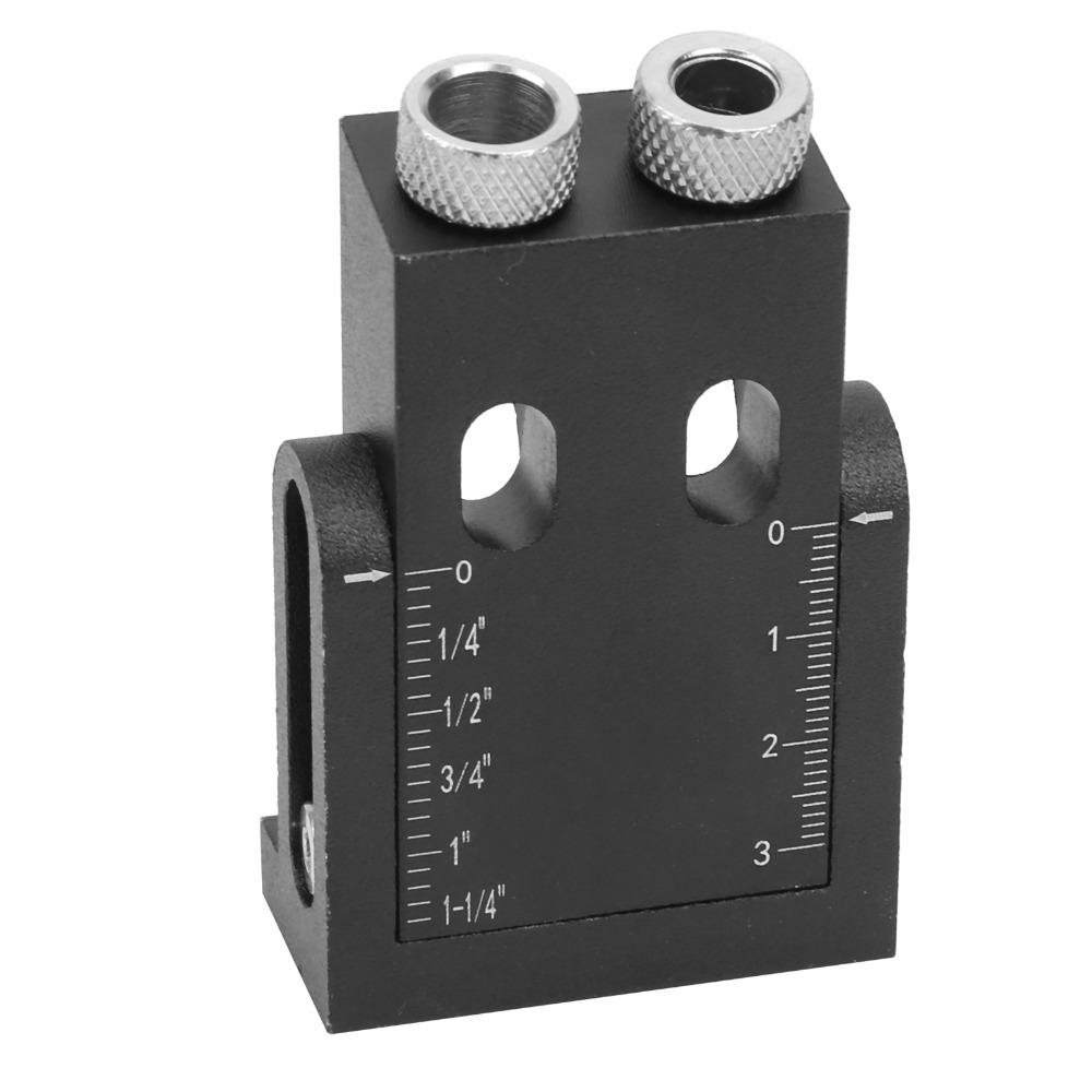 15pcs 15° Angle Pocket Hole Jig Aluminum Alloy Woodworking Hole Guide Wood Joinery