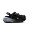 Crocs Classic Crush Clog Clogs Unisex Black Silver