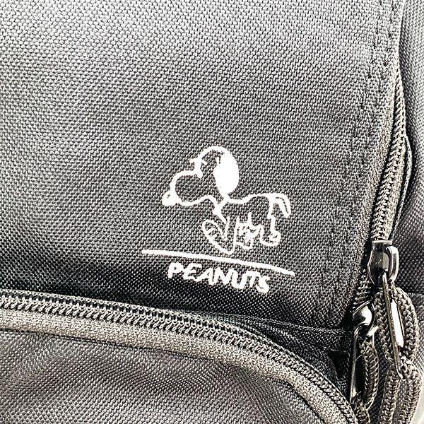 Snoopy Square Zip Backpack RE-PET Black Backpack Commuting Bag