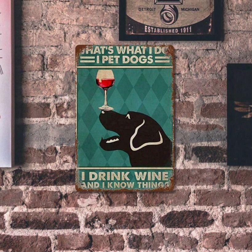 

Metal Wall Art Sign, Retro Tin Poster Dog 20x30 cm, Home Bar Garage Decoration