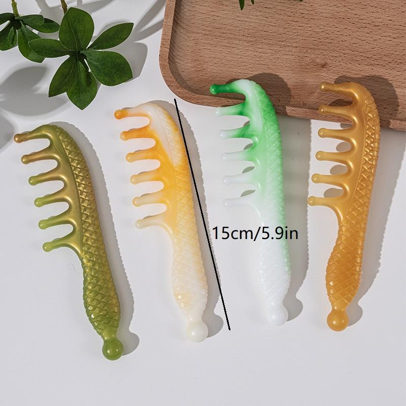 Body Meridian Massage Comb Stress Relief Gua Sha Tool Acupuncture Therapy Blood Circulation Anti-Static Plastic Hair Combs
