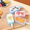 Formă de gheață cu băț din silicon, Reutilizabilă, Grad alimentar, Aparat de făcut înghețată cu capac, Formă DIY pentru gheață pe băț de vară pentru bucătărie