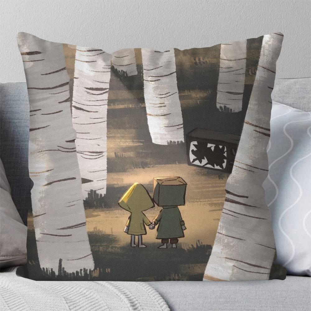 Little Nnightmares Animated Game Pillow Case Fashion Square Pillowcase Bedroom Sofa Room Ins Decoration Leisure