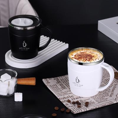 500ML 304 Stainless Steel Coffee Mug With Handle Double Wall Insulated Drinking Cup Portable Sealed Office Coffee Cup Drinkware