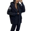 Abrigo de Felpa con Capucha para Mujer Otoño/Invierno 2026 - Estilo Europeo y Americano