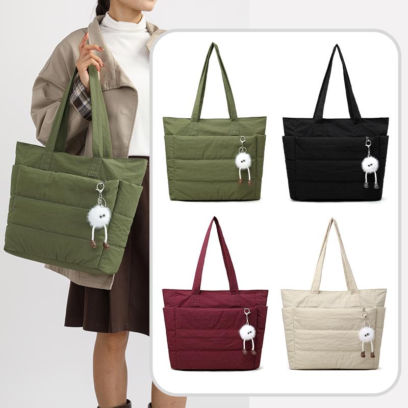Nyl Solid Color Casual Tote Bags Casual Large Capacity Commuting 2026  Bags for Women Fashi Versatile Handbags