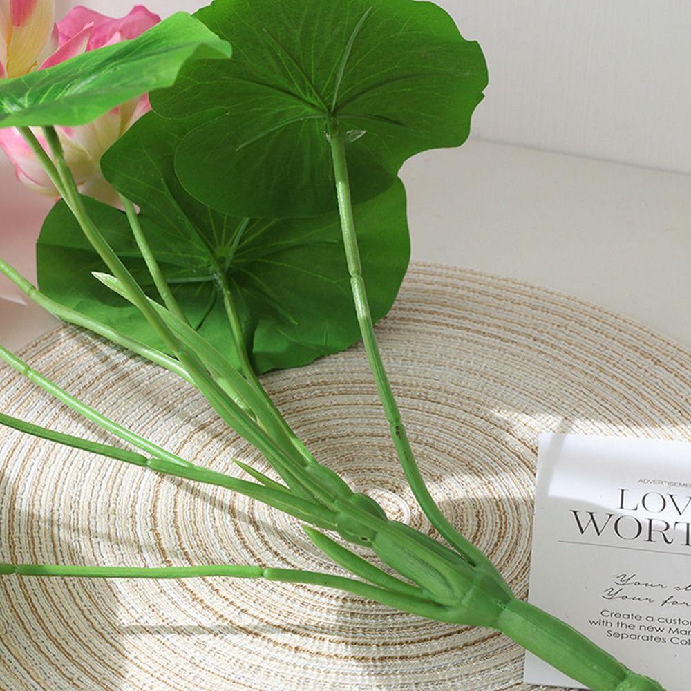 Green Lotus Leaves Lotus Artificial Flower Multicolor Lifelike Flower Fake Flower  Desktop Ornament