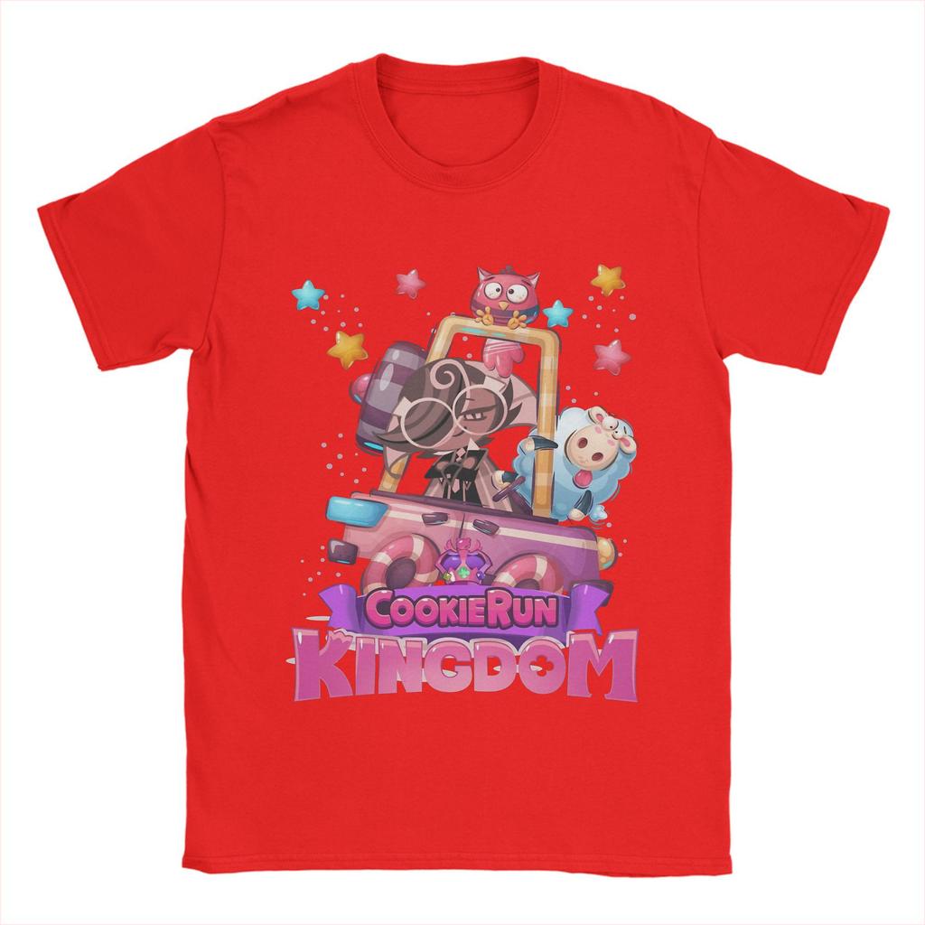 Cookie Run Kingdom  T Shirts Men Pure Cotton Funny T-Shirt O Neck  Tees Short Sleeve Clothing New Arrival