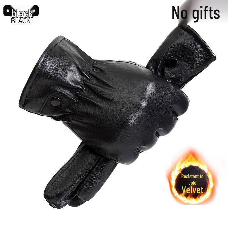 Unisex Waterproof Leather Gloves for Autumn/Winter - Touchscreen, Cycling, Motorcycle, Driving & Windproof Warmth
