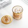 Elegant Cotton Swab and Floss Holder - Premium Makeup Storage Box