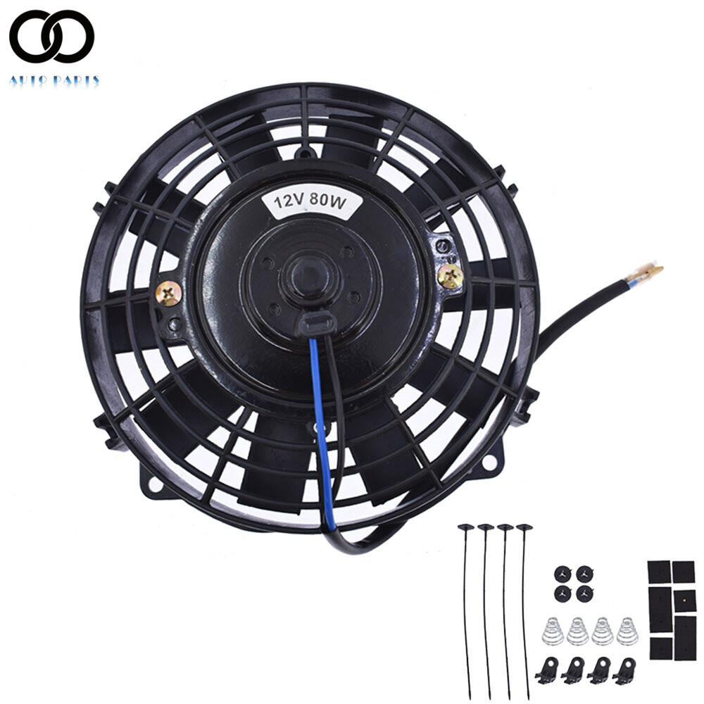 7" inch Slim Fan Push Pull Electric Radiator Cooling 12V Mount Kit Universal