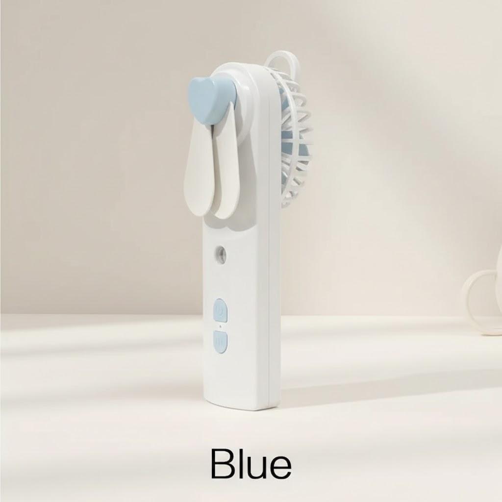 Portable 2-in-1 Mini Fan Humidifier USB Rechargeable Handheld Fan with Water Mist for Face Cooling