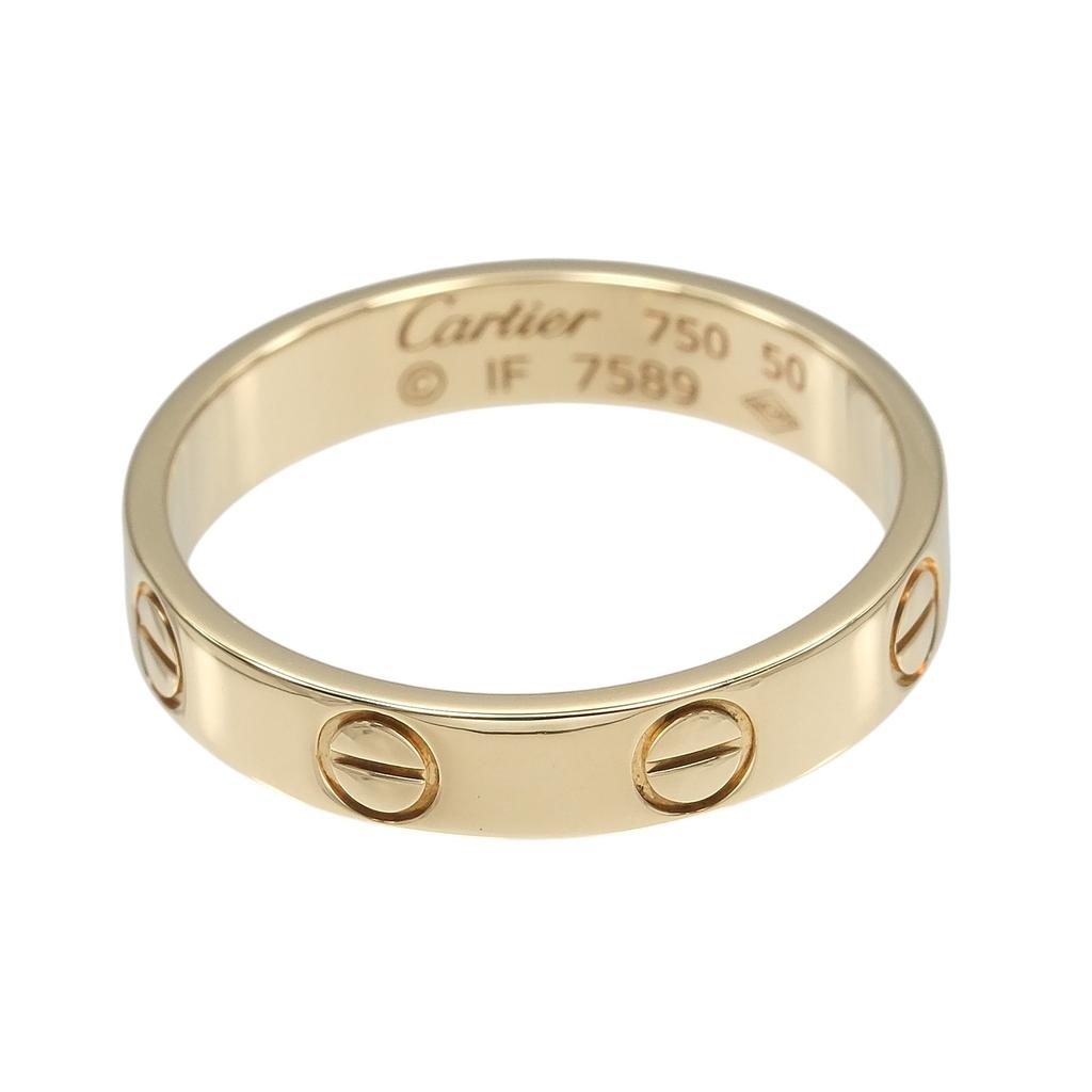 CARTIER Love Small Model Ring K18 yellow gold #5.4(US Size) 2.78g Women Used