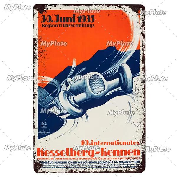 24-Stunden-Metallschild, Vintage-Plakette, Blechschild, Wanddekoration für Bar, Kneipe, Metallhandwerk, Retro-Rennwagen-Poster