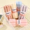 Coral Fleece Towel With Thick Absorbent Stripes For Home Use And Giftgiving