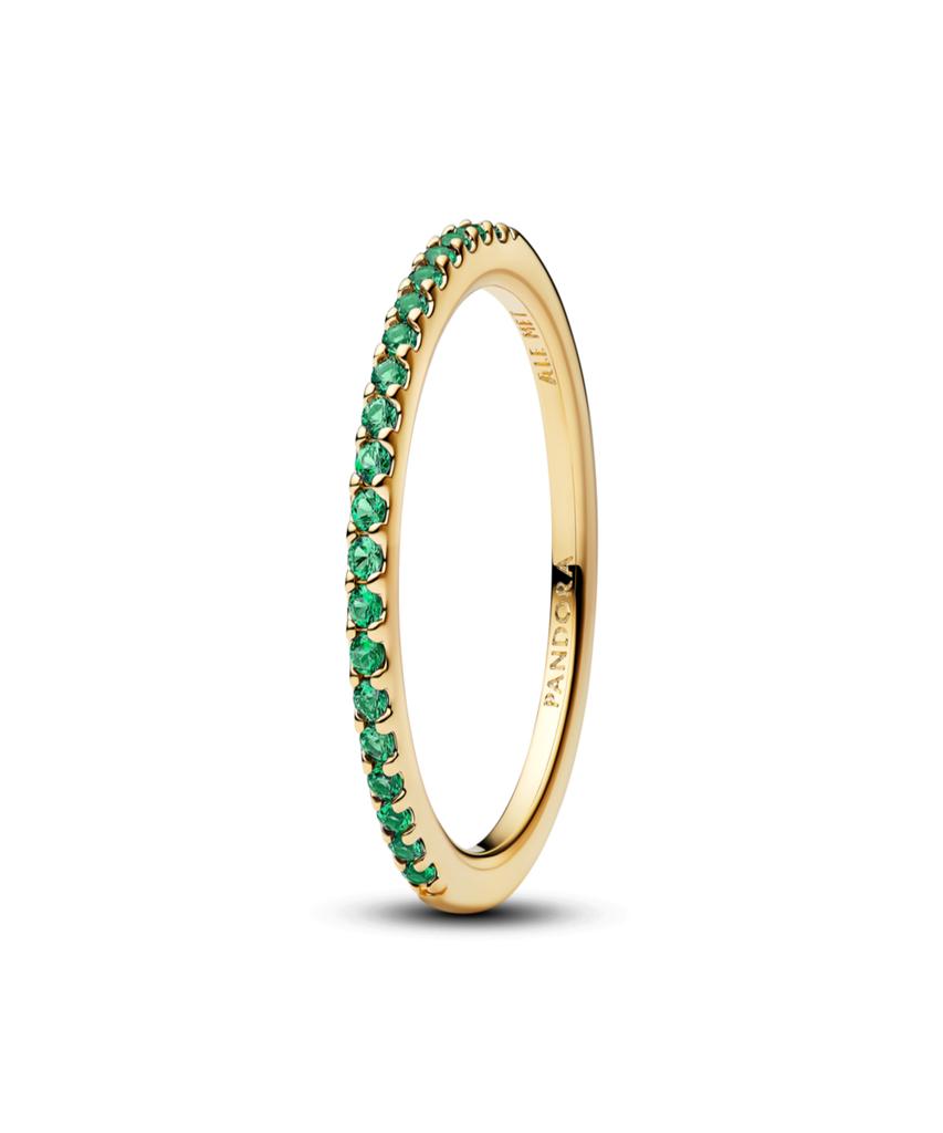 Pandora Sparkling Green Band Ring_162999C03