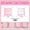 25pcs/50pcs White Pink Bow Square Aluminum Foil Balloon Wall Double Sided Balloon for Birthday, Wedding, Shower Decoration
