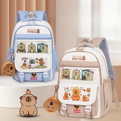 Cute Capybara Schoolbag for Junior High School Students with Primary School Students with Large Capacity Backpack for Students with Backpack