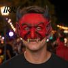 Halloween Devil Masque Demon Foam Masque, Red Scary Half Face Creepy Party Prop for Cosplay, Costume, Masquerade Accessories Dark Atmosphere Decor