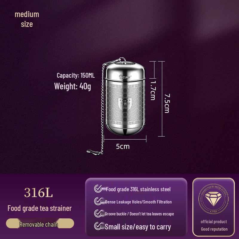316 Stainless Steel Tea Infuser & Strainer for Kettles & Thermos Cups