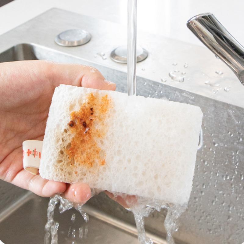 Loofah Cleaning Cloths Household Kitchen Cleaner Thicker Non-stick Oil Safe Portable Reusable Dishrag Durable Water Absorbent