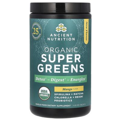 Ekologiska Super Greens, Mango, 192.8G(6.8Oz)