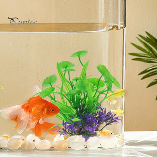Artificial Aquatic Plants Fade-resistant Simulation Plastic Hydroponic Grass Vibrant Aquarium Landscape Decor for Fish Reptile Tanks