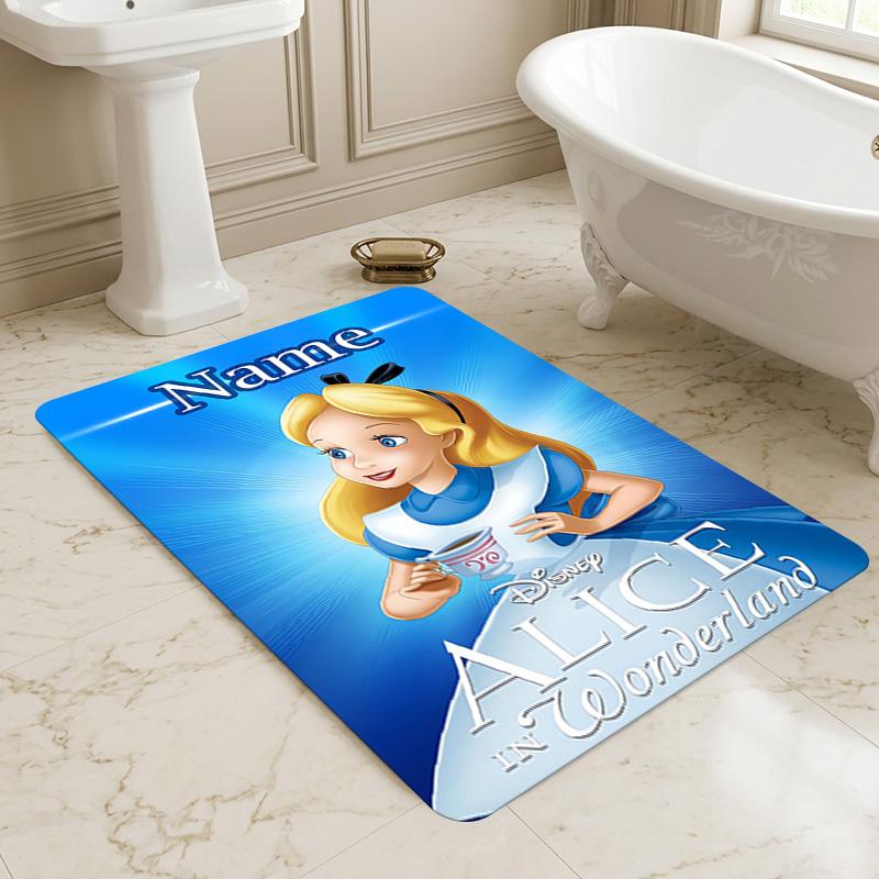 Personalized Name Princess Aurora Living Room Non-Slip Area Rug Soft Carpet for Bedroom Kids Playroom Sofa,Office Home Decor Doormat