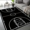 1pc Six Musicnotes Pattern Carpet Door Floor Mat Doormat Non-slip Floor Mat Living Room Decor Black Basketball Court Pattern Rug