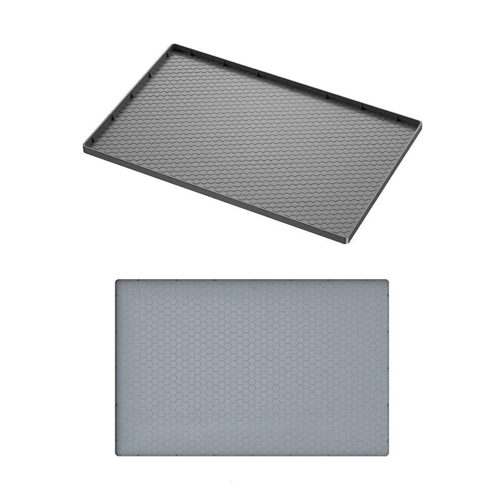 Square Silicone Under Sink Mat Easy To Clean Heat Resistant Drain Pad Leak Protector Non-Slip Cabinet Liner Mat Counter