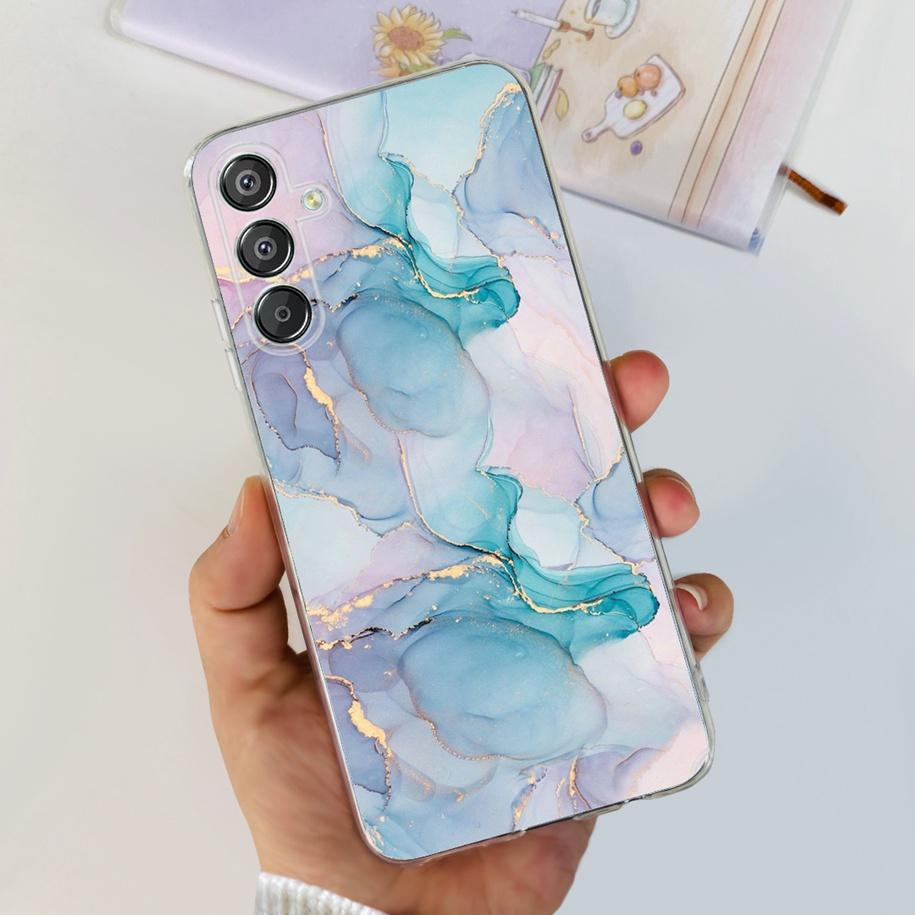 For Samsung Galaxy M15 5G Case SM-M156B Luxury Marble Clear Silicone Soft TPU Phone Cover For Samsung Galaxy F15 5G