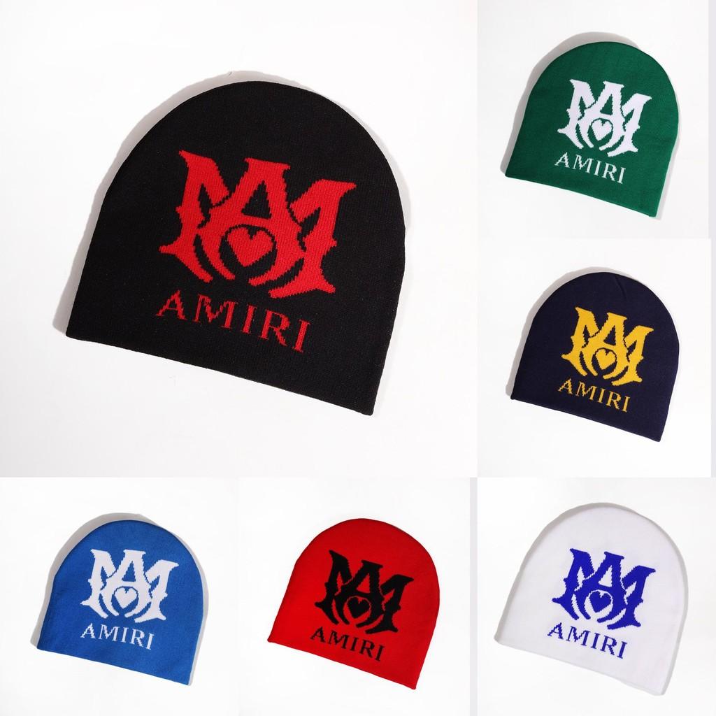 Letter Amiri Pattern Knitted Cap Beanie Hat Fashion Casual Outdoor Gift Warm